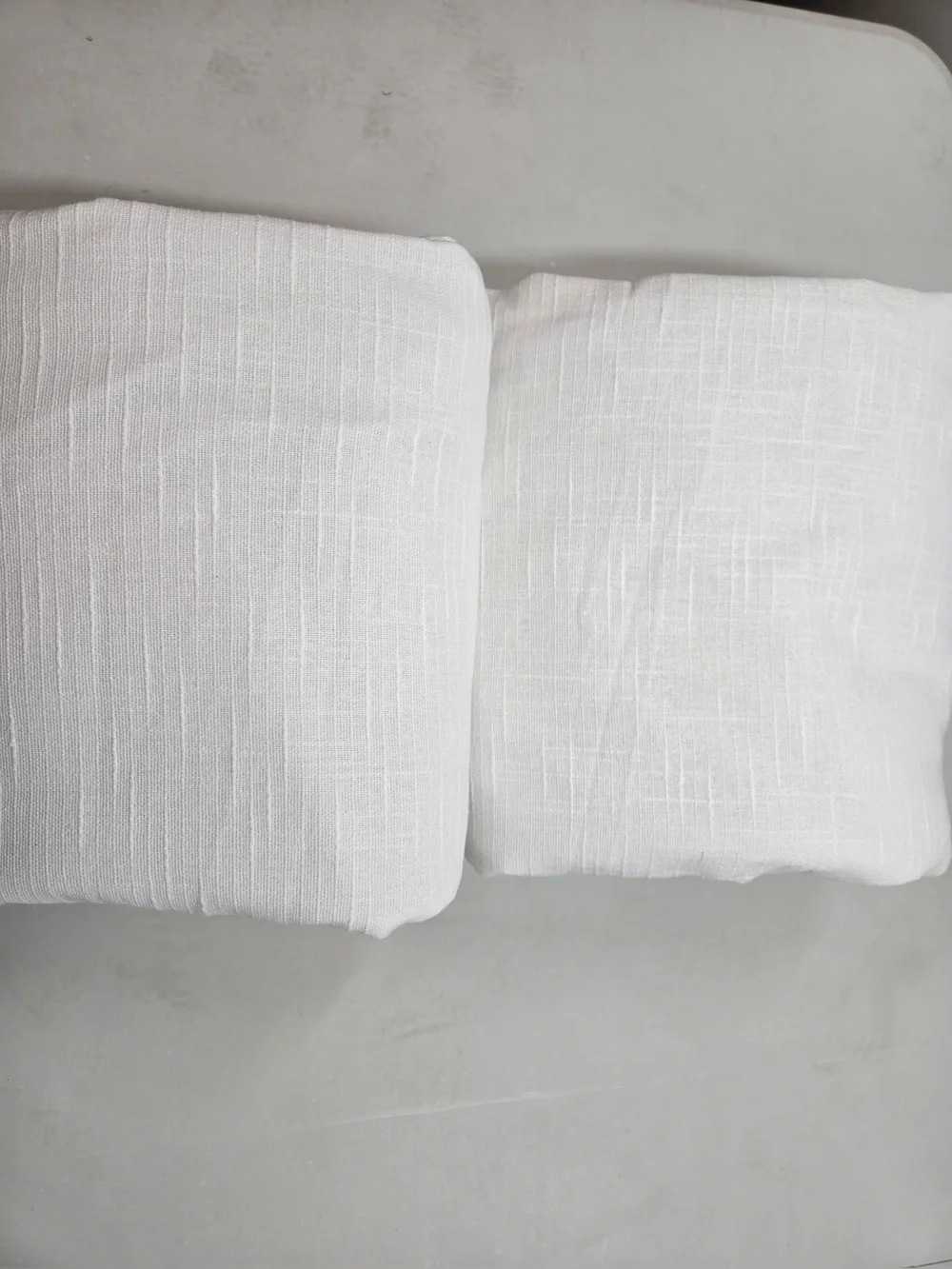 QUINCE Set Of 2 48x108 Cotton Slub Blackout Curtains White 0901